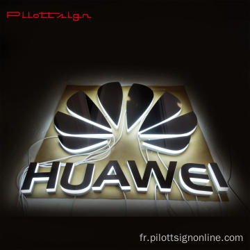 Logo de marque LED acrylique ou signes en métal